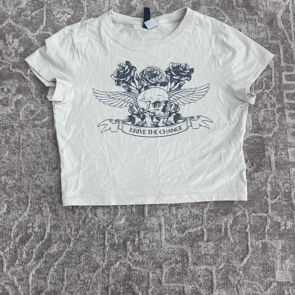White baby tee from H&M